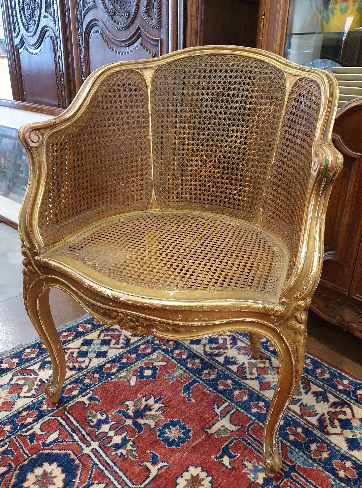 A 'Bergère en Gondole' Desk Armchair